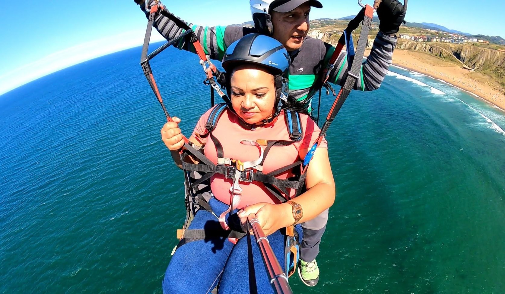 Vuelo Express en parapente biplaza sobre Sopela